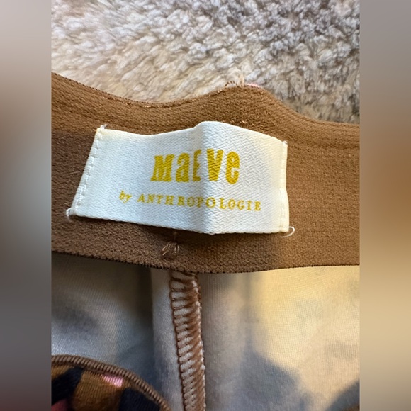 (B3) Maeve The Margot Brown Pink Anthropologie Free Kick-Flare Cropped Pants 1X - Picture 10 of 12